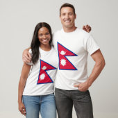 T-shirt Drapeau népalais (Unisexe)