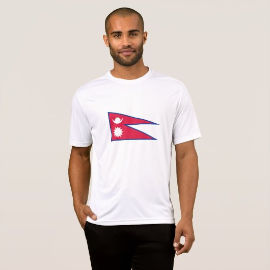T-shirt Drapeau népalais (Devant entier)