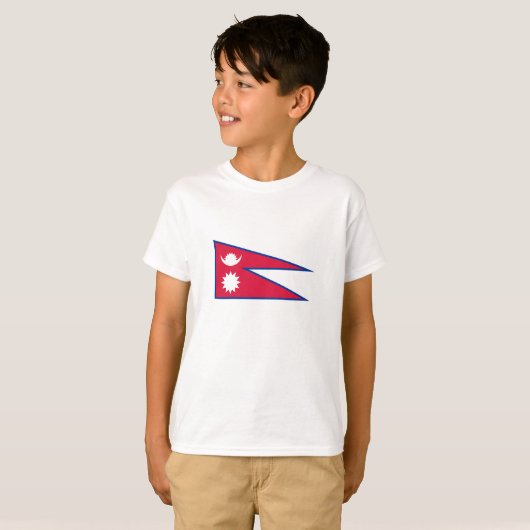 T-shirt Drapeau népalais (Devant entier)