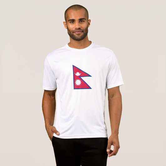 T-shirt Drapeau népalais (Devant entier)