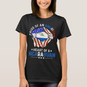 T-shirt Drapeau nicaraguayen américain du Nicaragua