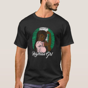 T-shirt Drapeau nigérian Nigeria Fille nigériane