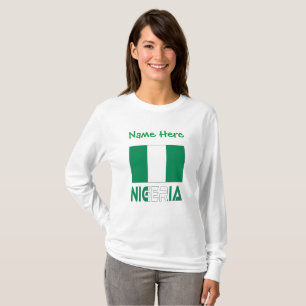 T-shirt Drapeau nigérian Nigeria Vert Personnalisation 