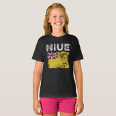 T-shirt Drapeau Niue Distressed - Drapeau Niuean (Devant entier)