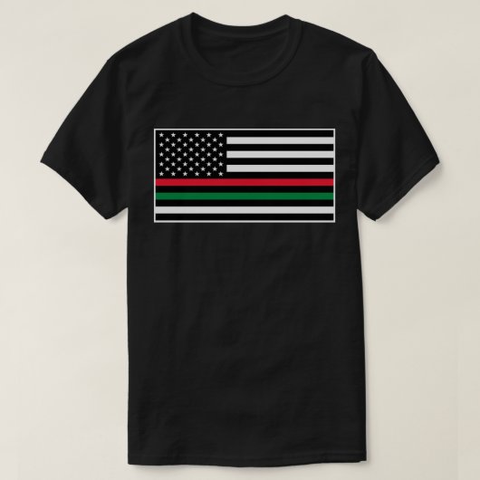 T-shirt Drapeau noir de matière des vies (Design devant)