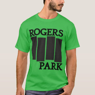 T-shirt drapeau noir du parc rogers