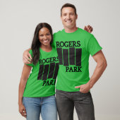 T-shirt drapeau noir du parc rogers (Unisexe)