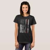 T-shirt Drapeau noir et blanc (Devant entier)