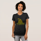 T-shirt Drapeau noir et jaune, ne me touchez pas ! (Devant entier)
