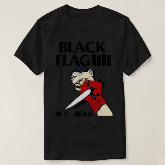 T-shirt Drapeau noir - Ma guerre (Design devant)