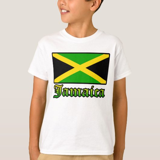 T-shirt Drapeau, noir, vert et jaune de la Jamaïque (Devant)