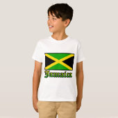 T-shirt Drapeau, noir, vert et jaune de la Jamaïque (Devant entier)
