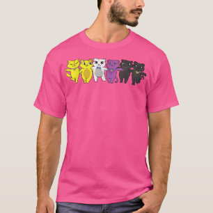 T-shirt Drapeau non binaire Fierté non binaire LGBTQ Chats