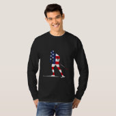 T-shirt Drapeau Nordic Skiing Usa Stars And Stripes Drapea (Devant entier)