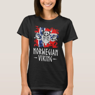T-shirt Drapeau Norvège Scandinave Patrimoine Viking Norvé