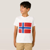 T-shirt Drapeau norvégien fait sur commande (Norske Flagg) (Devant entier)