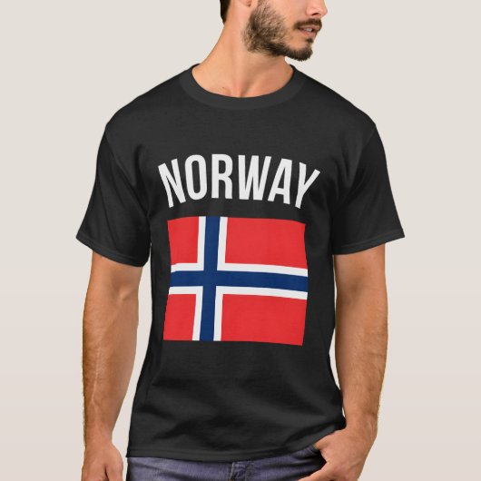 T-shirt Drapeau norvégien Norvège (Devant)