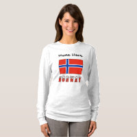 Drapeau norvégien Norvège Personnalisation noire