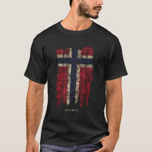 T-shirt Drapeau norvégien vintage