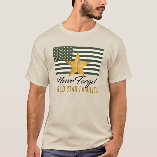T-shirt Drapeau - N'oubliez jamais Familles Gold Star - Dr (Devant)