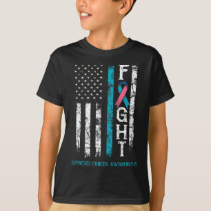 T-shirt Drapeau nous guerrier du cancer