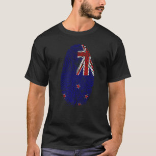 T-shirt Drapeau Nouvelle-Zélande Empreinte Dna Nouvelle-Zé