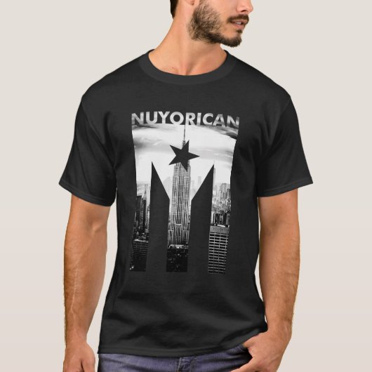T-shirt Drapeau Nuyorican De Porto Rico Imprimer (Devant)