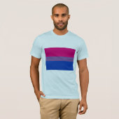 T-SHIRT DRAPEAU OFFICIEL BISEXUAL FIDE (Devant entier)