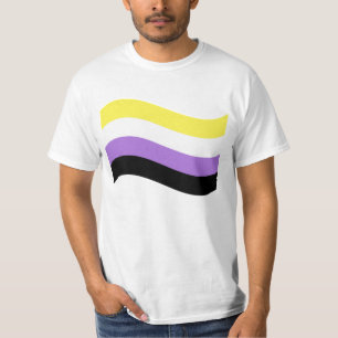 T-shirt Drapeau ondulant non binaire