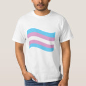 T-shirt Drapeau ondulé de la Trans Pride (Devant)