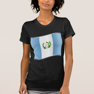 T-shirt Drapeau ondulé du Guatemala