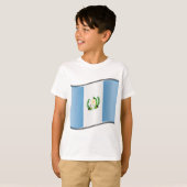 T-shirt Drapeau ondulé du Guatemala (Devant entier)