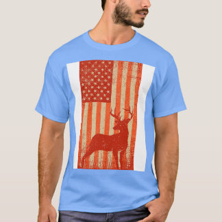 T-shirt Drapeau orange de sécurité de chasse aux cerfs