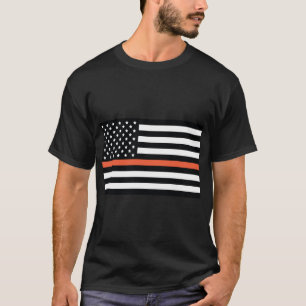 T-shirt Drapeau orange, Drapeau américain avec rayure oran