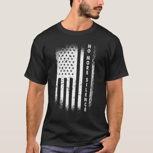T-shirt Drapeau orange Plus de silence Anti-Armes Violence (Devant)