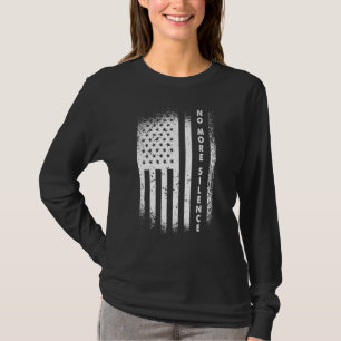 T-shirt Drapeau orange Plus de silence Anti-Armes Violence