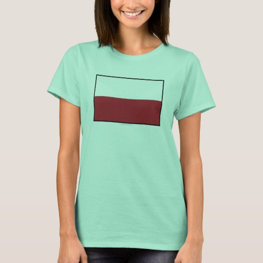 T-shirt Drapeau ordinaire de Pologne (Devant)