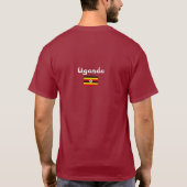 T-shirt Drapeau ougandais, Drapeau de l'Ouganda (Dos)