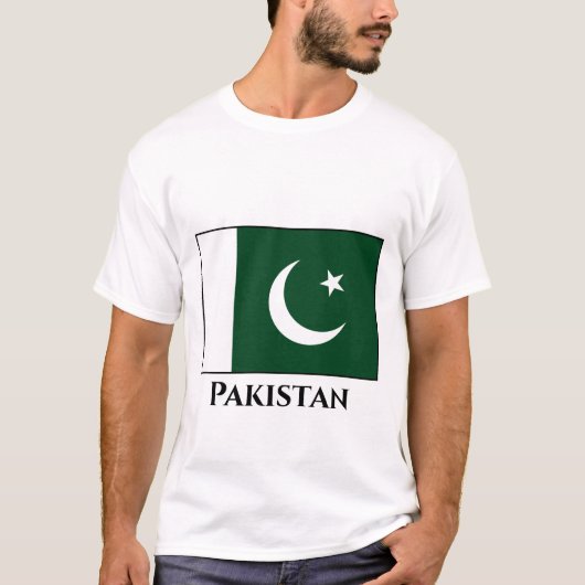 T-shirt Drapeau pakistanais (Devant)