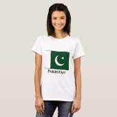 T-shirt Drapeau pakistanais (Devant entier)