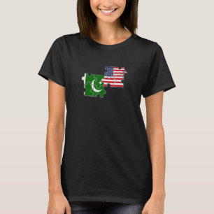T-shirt Drapeau pakistanais américain