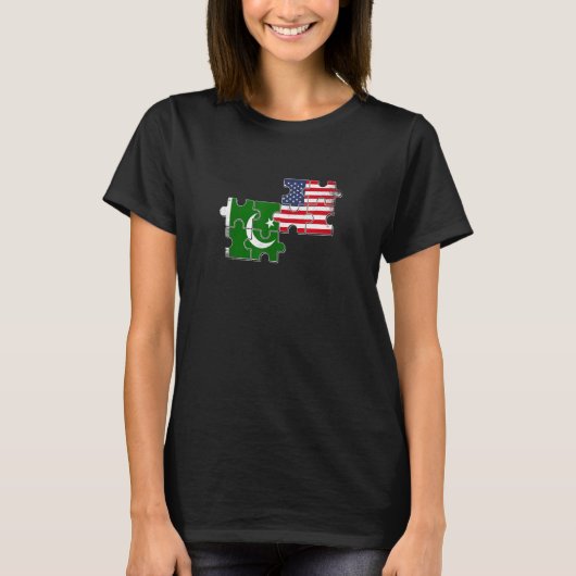 T-shirt Drapeau pakistanais américain (Devant)