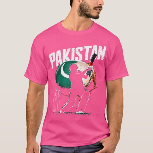 T-shirt Drapeau pakistanais Cricket (Devant)