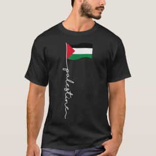 T-shirt Drapeau Palestine avec nom Palestine pour Palestin
