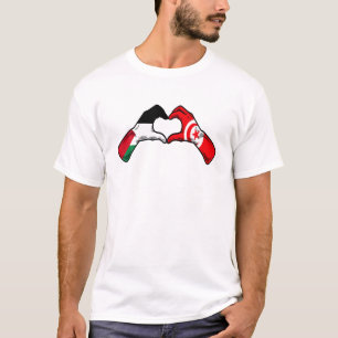 T-shirt Drapeau Palestine Tunisie - Palestinien tunisien