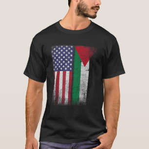 T-shirt Drapeau palestinien américain Palestine Amérique a