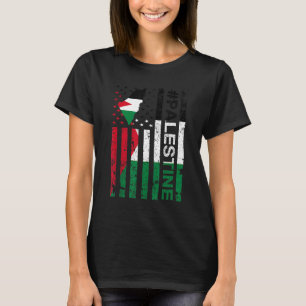 T-shirt Drapeau palestinien américain Palestine Usa Pride