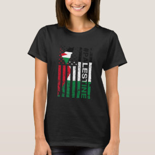 T-shirt Drapeau palestinien américain Palestine Usa Pride