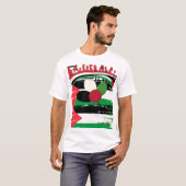 T-shirt Drapeau palestinien et silhouette des réfugiés (Devant entier)
