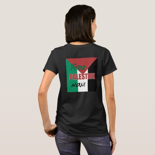 T-shirt Drapeau palestinien libre (Dos entier)